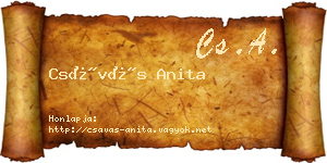Csávás Anita névjegykártya