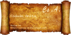 Csávás Anita névjegykártya